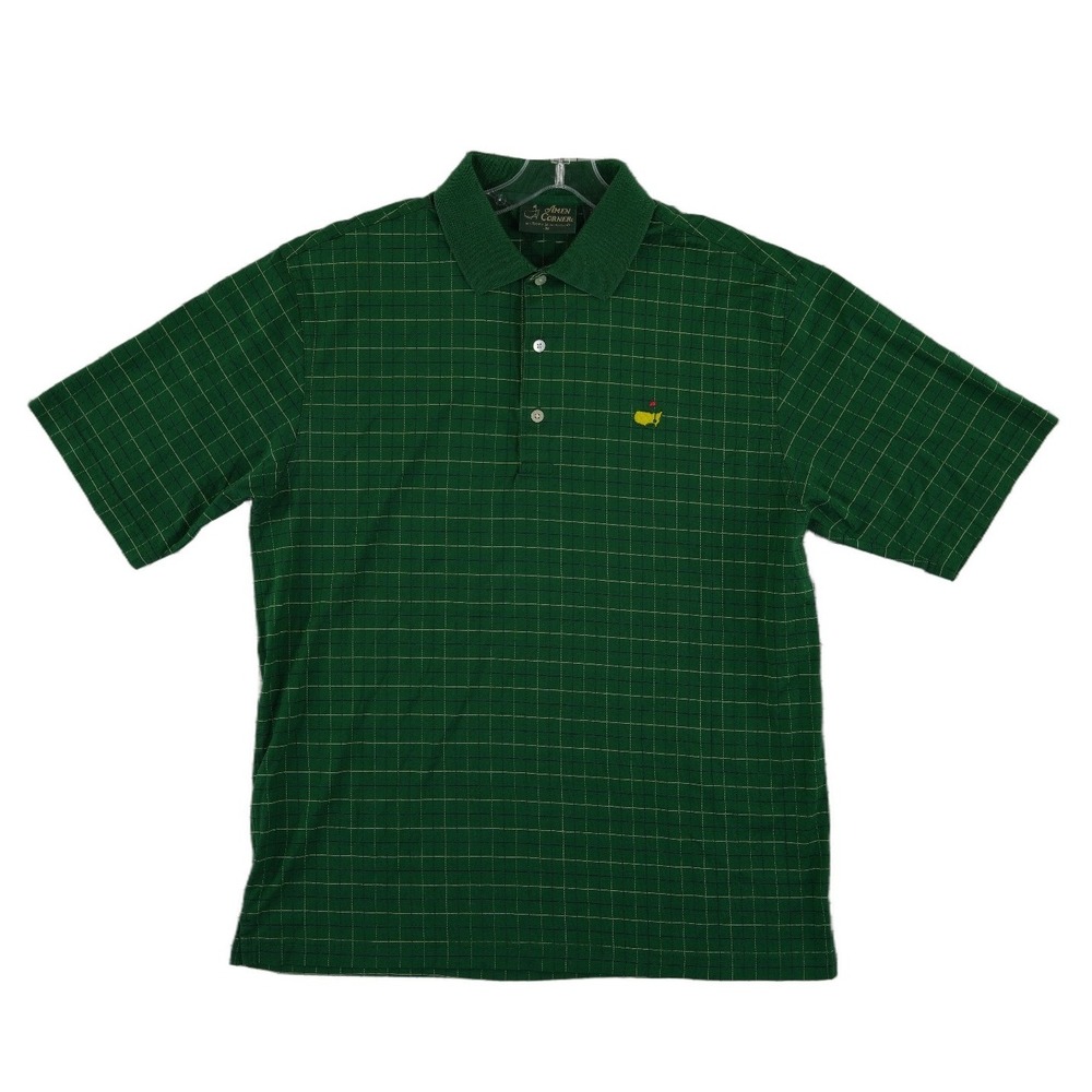 Amen Corner Masters Golf Polo Shirt Men's Medium Green 100% Pima Cotton
